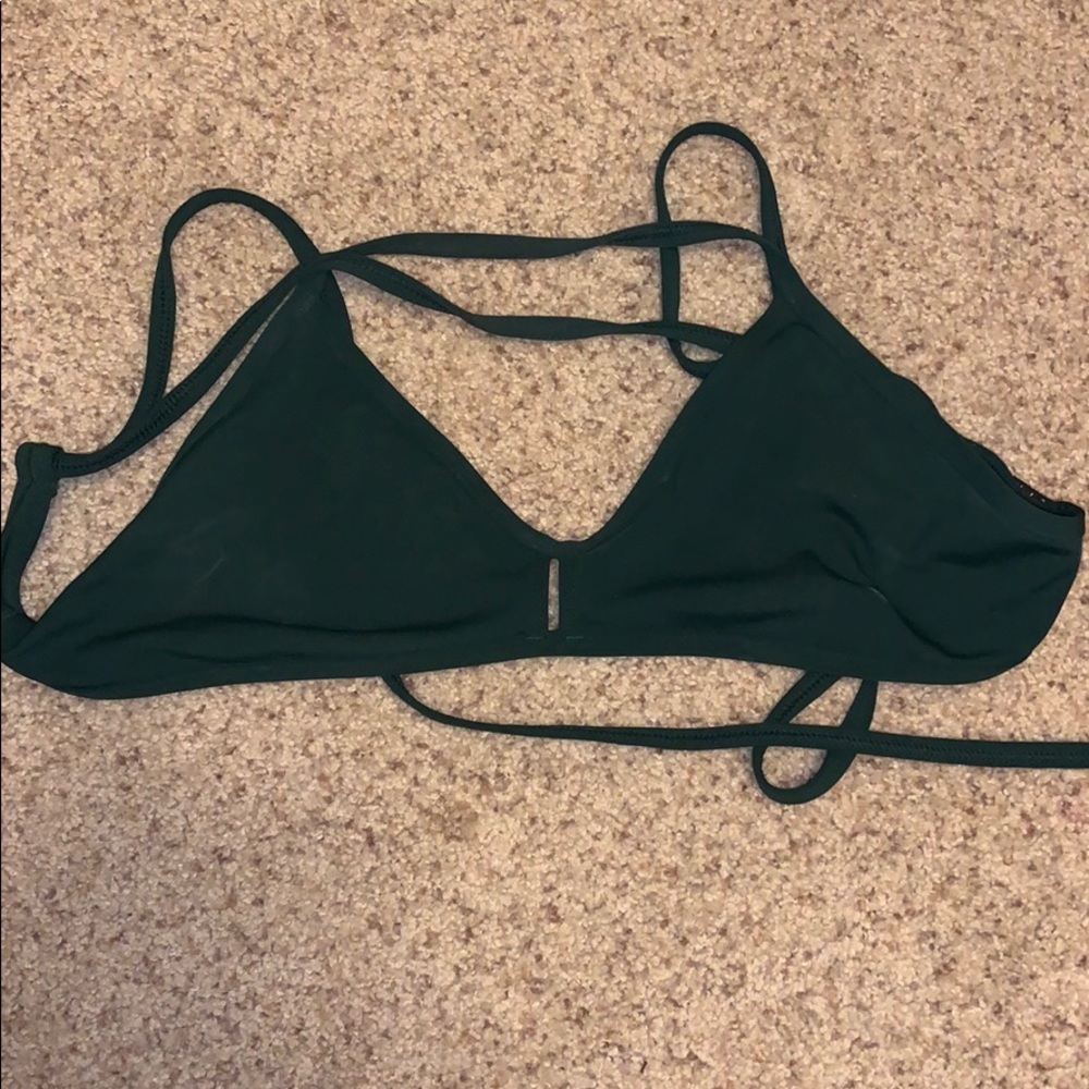 Forest green triangle top